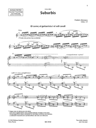 Oeuvres pour piano - Federico Mompou - Partition - Piano